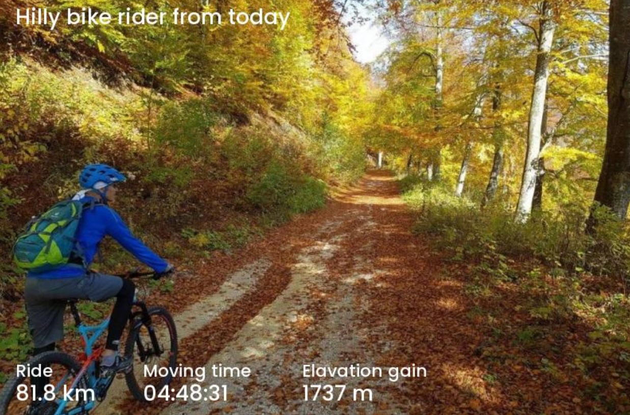 Generate watermarked phots from strava workouts